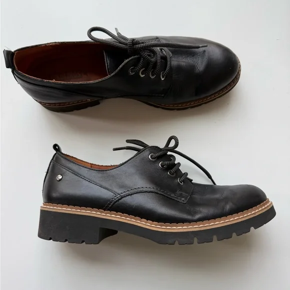 Pikolinos Women's Leather Vicar Oxford Shoes Black Size EU 39, US 8.5 - Picture 12 of 14